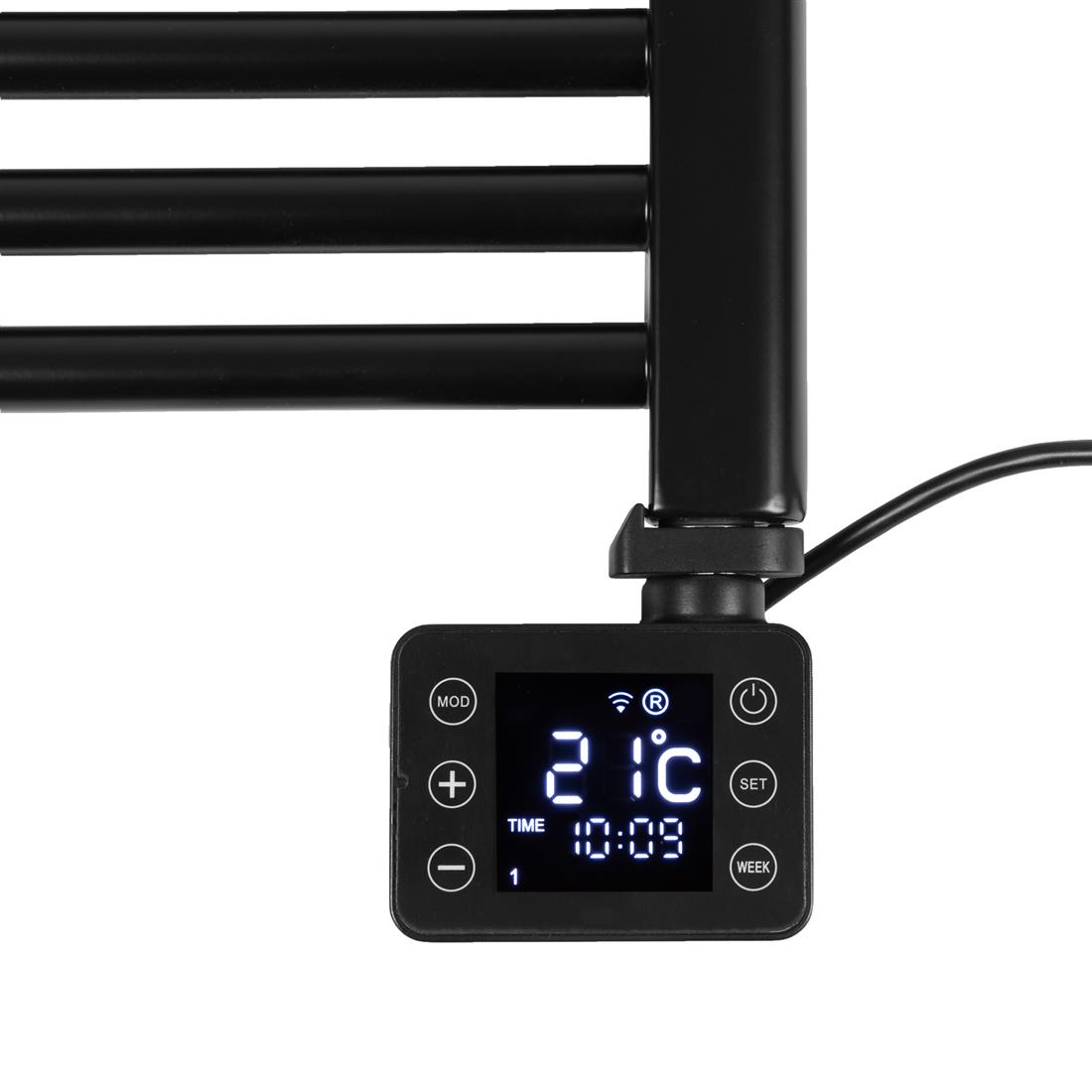 Eurom elektrische badkamer radiator 400W met WiFi, app en ingebouwde timer - zwart (352580)