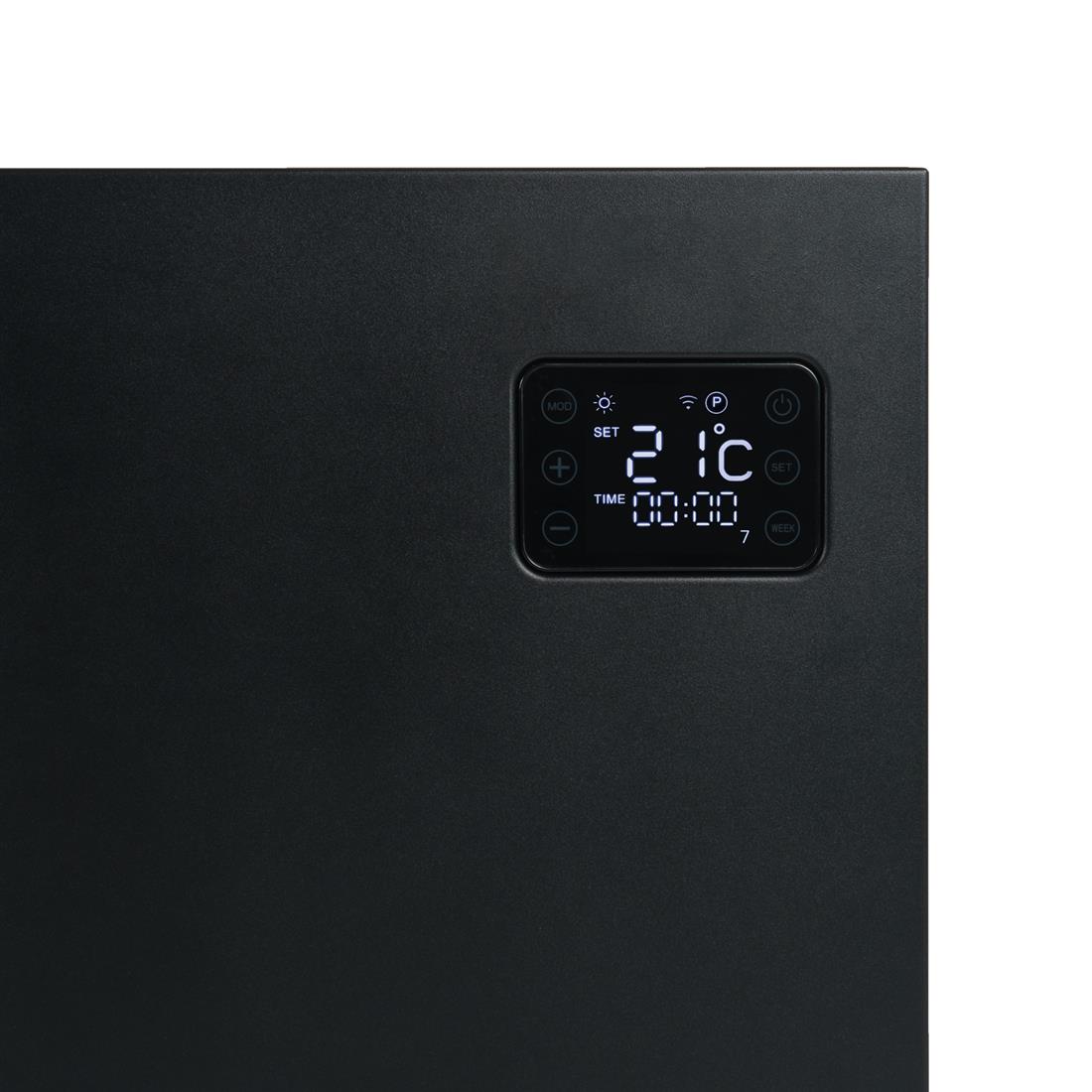 Miniatuur van Eurom alutherm sani convectorkachel voor badkamer 800W, met WiFi en app - zwart (361025)