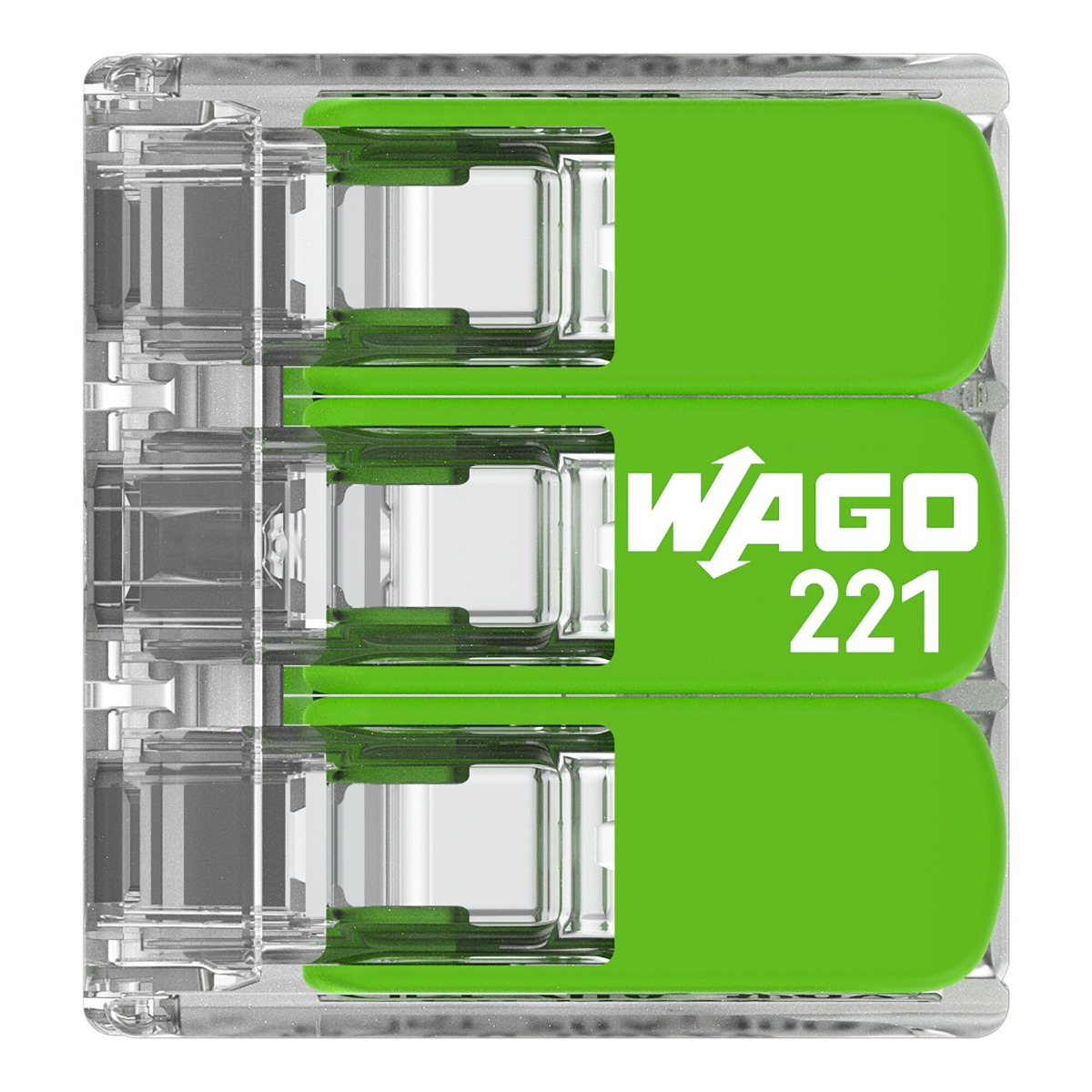 Wago lasklem 3-voudig 4mm2 per 50 stuks (221-423)