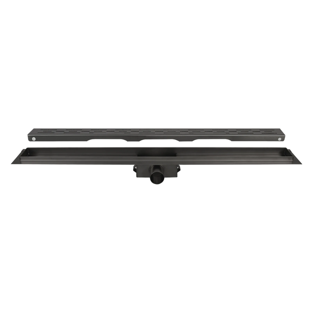 Miniatuur van Differnz douchegoot RVS met flens 70x70x800mm - zwart (33.111.17)
