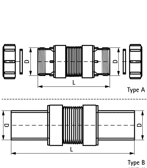 Miniatuur van McAlpine flexibele afvoerbuis PP 2x klem Miniflex 136-186x32mm - wit (0050550)
