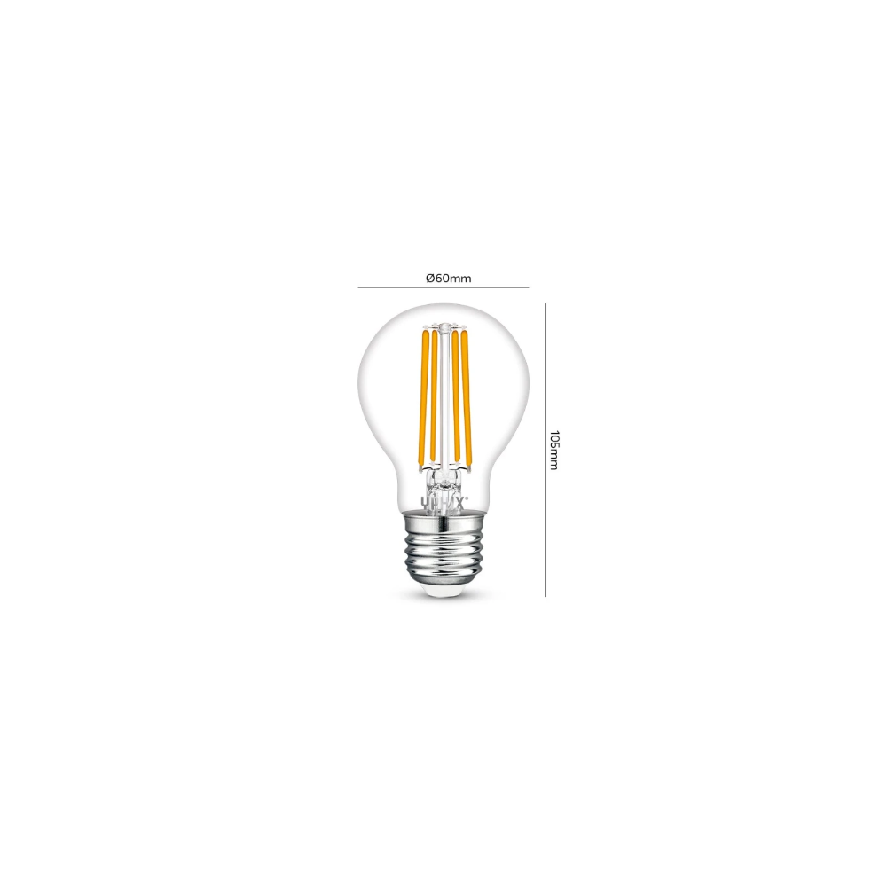Miniatuur van Yphix LED lamp filament peer E27 9W 1.055lm warm wit 2700K dimbaar (50510418)