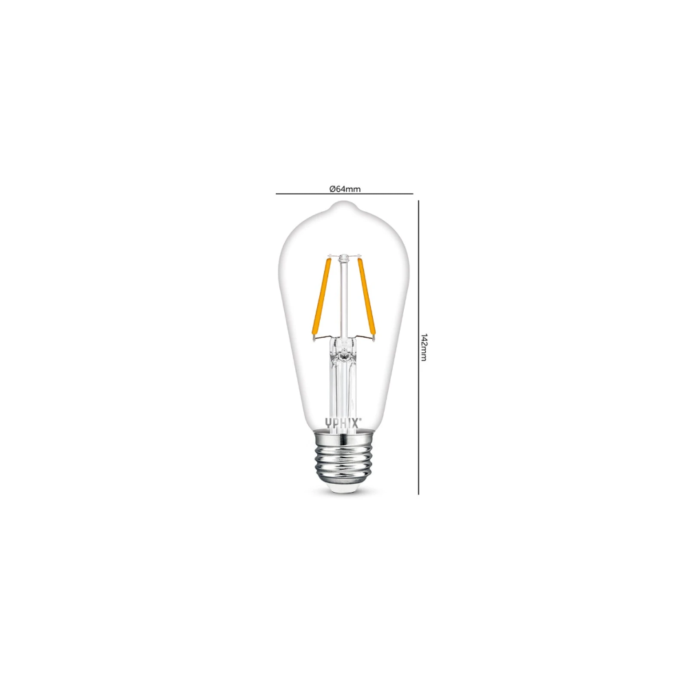 Miniatuur van Yphix LED lamp filament edison E27 4.5W 470lm warm wit 2700K (50510450)