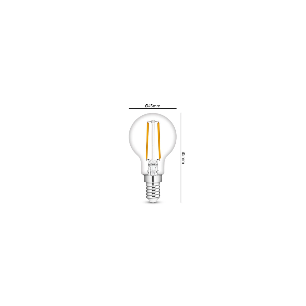 Miniatuur van Yphix LED lamp filament helder bol E14 2.2W 245lm warm wit 2700K (50510610)