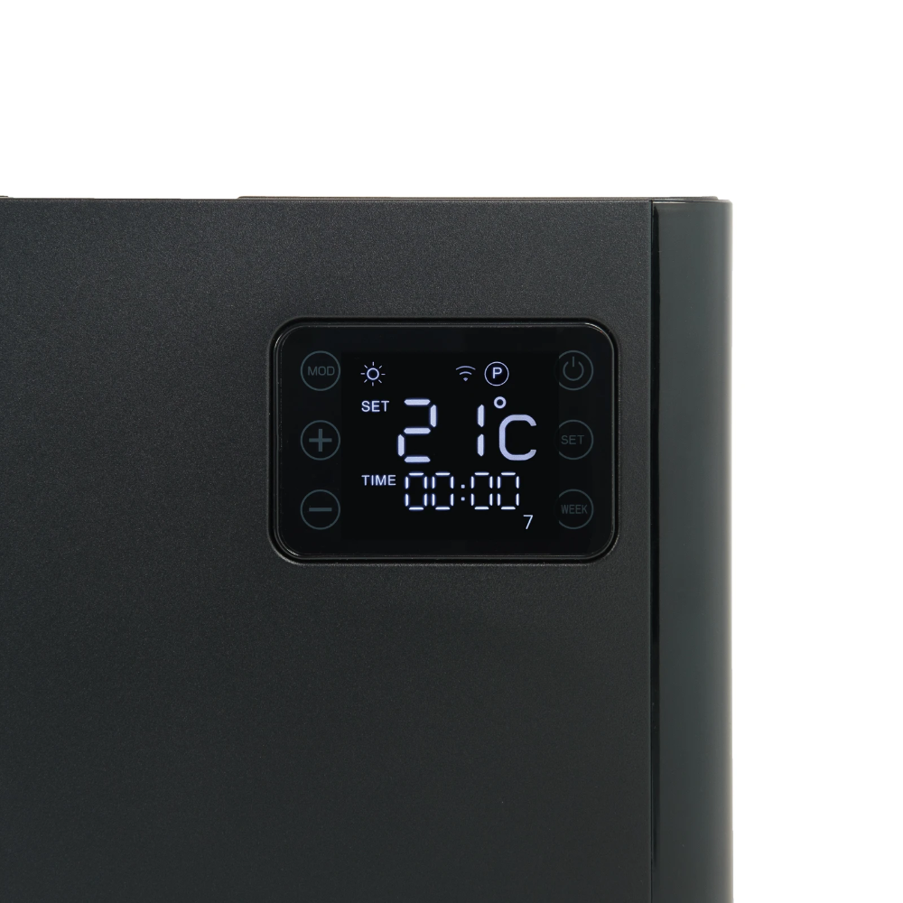Miniatuur van Eurom alutherm convectorkachel 1000W met WiFi en app - zwart (360707)