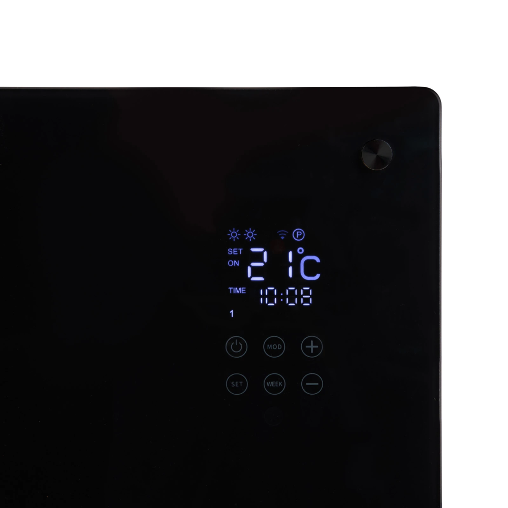 Miniatuur van Eurom alutherm sani verre convectorkachel voor badkamer 800W met wifi en app - zwart (361247)