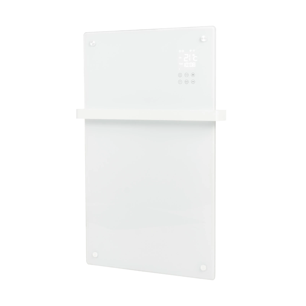 Eurom alutherm sani verre convectorkachel voor badkamer 1200W met wifi en app - wit (361254)