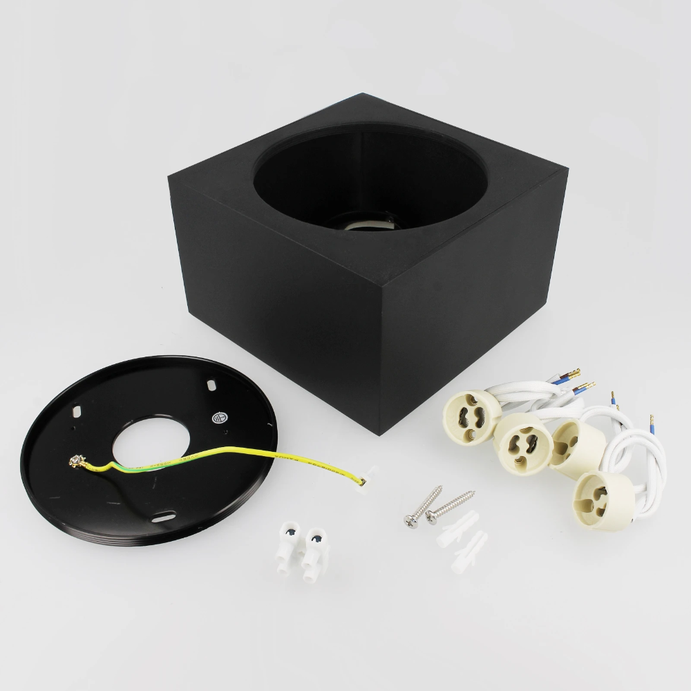 Miniatuur van Yphix opbouwspot kantelbaar carré vierkant zwart GU10 (50114860)