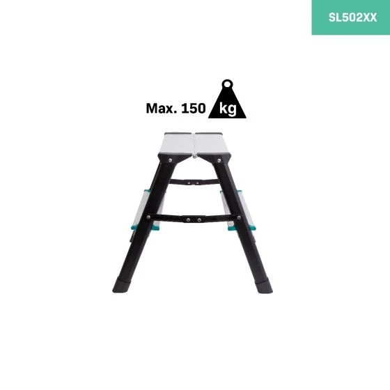 VONROC dubbele trap PRO 2 treden antislip max 150kg 43cm (SL502XX)