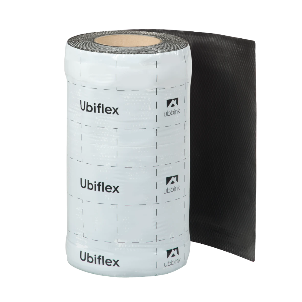 Miniatuur van Ubbink ubiflex finio loodvervanger vulkaniserend met dubbele kleeflaag 300mm x 5 meter - zwart (0535203)