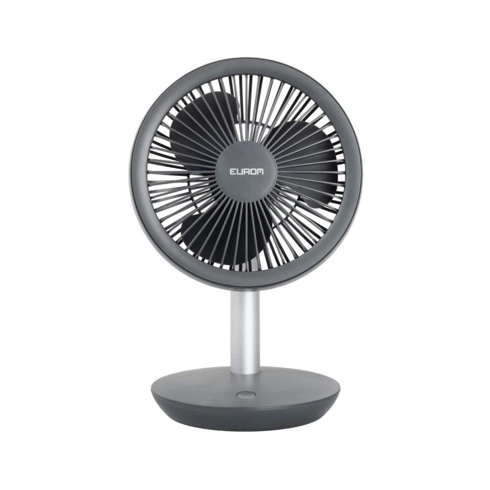 Miniatuur van Eurom draadloze mini ventilator op batterijen 4 standen 27.5 cm - grijs (384659)