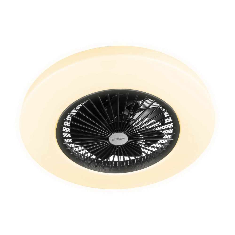 Miniatuur van Eurom plafond ventilator met lamp 43W 3 standen diameter 30CM met afstandsbediening - zwart (385298)