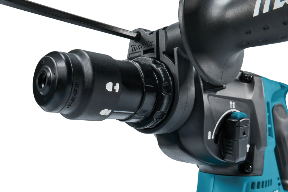 Miniatuur van Makita accu combihamer SDS-plus met snelwisselboorkop 2J incl. stofafzuiging 18V basic body in Mbox (DHR243ZJW)