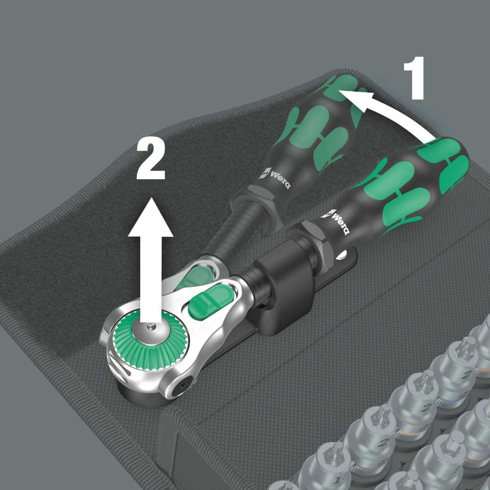 Miniatuur van Wera dopsleutelset 8100 SB All-in zyklop speed-ratelset, 3/8" - 35‑delig (05003536001)