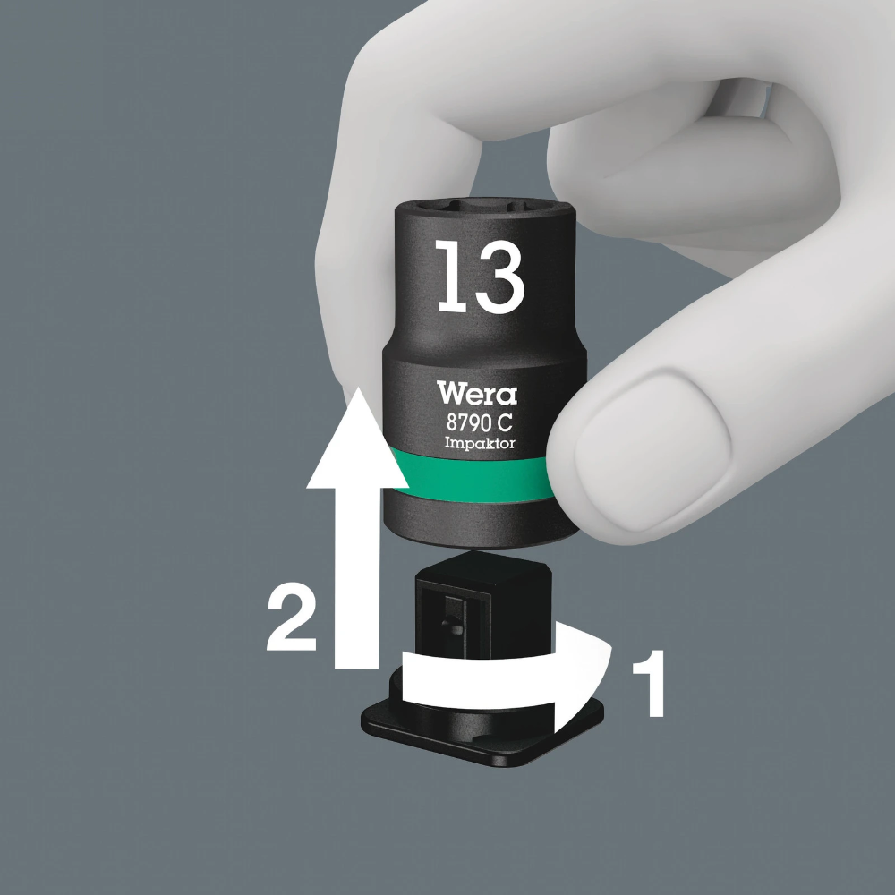 Miniatuur van Wera dopsleutelset riem C Impaktor 1 1/2" - 10‑delig (05004580001)