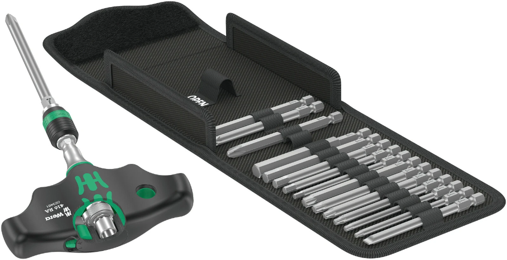 Miniatuur van Wera bithandhouder set Kraftform Kompakt 400 RA Set 1 - 17‑delig (05023471001)