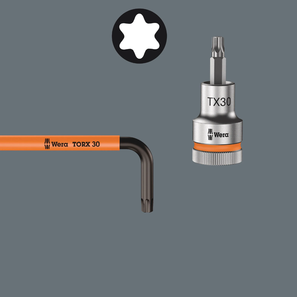 Miniatuur van Wera torxsleutelset stiftsleutel haaks 967/9 TX XL Multicolour 1 TX8-TX40 - 9 delig (05024480001)