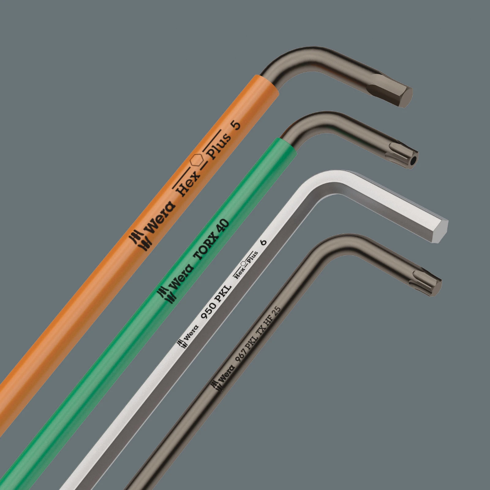 Wera torxsleutelset stiftsleutel haaks 967/9 TX BO multicolour 1 SB TX8-TX40 - 9 delig (05073599001)