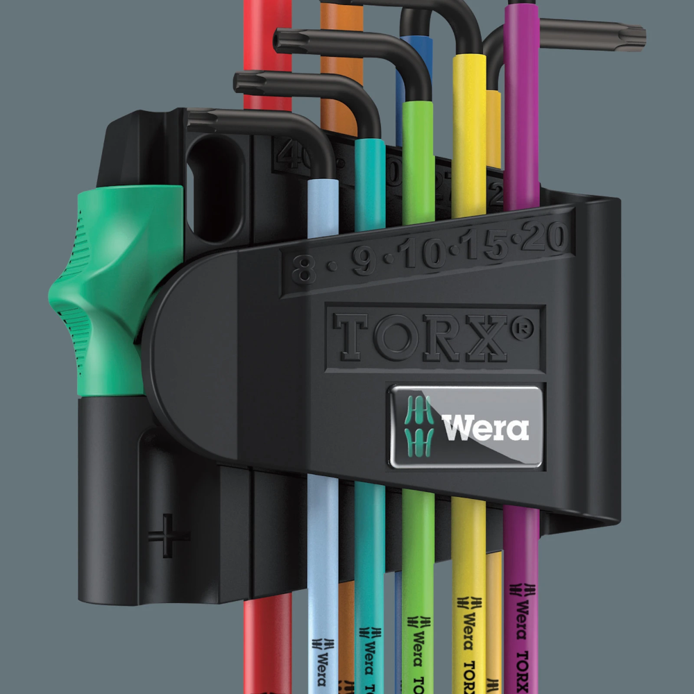 Wera torxsleutelset stiftsleutel haaks 967/9 TX BO multicolour 1 SB TX8-TX40 - 9 delig (05073599001)