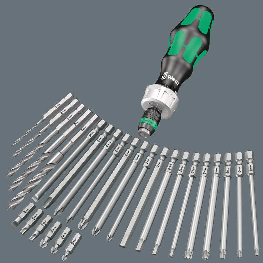 Wera gereedschapsset kraftform kompakt H1 hout - 41‑delig (05135939001)
