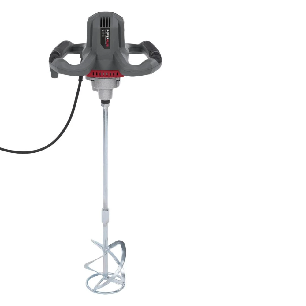 PowerPlus betonmixer verfmixer 230V 1200W 6 snelheden - compleet met mengstaaf (POWE80070)