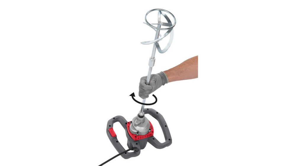 PowerPlus betonmixer verfmixer 230V 1200W 6 snelheden - compleet met mengstaaf (POWE80070)