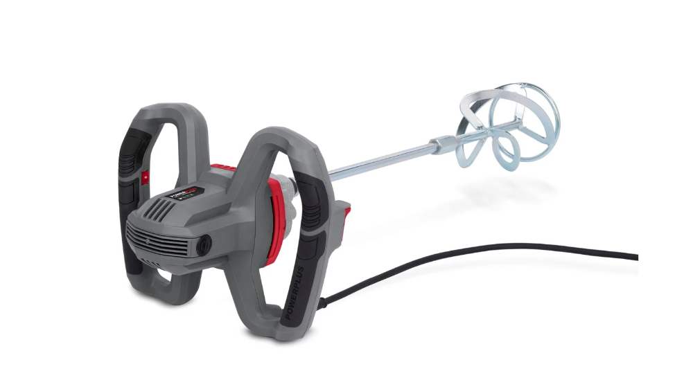 PowerPlus betonmixer verfmixer 230V 1200W 6 snelheden - compleet met mengstaaf (POWE80070)