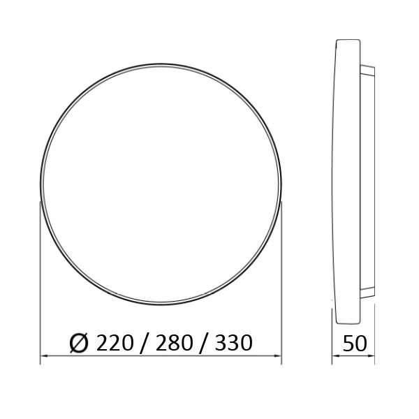 Miniatuur van INTERLight Edge LED plafonnière 13/18W Ø280mm 3000K-4000K-5700K IP65 (IL-EDGE280)