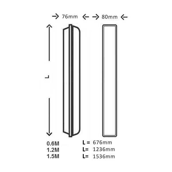 Miniatuur van INTERLight LED waterdicht armatuur met sensor koelwit 4000K 60W 150cm (IL-WP15060K4S+)