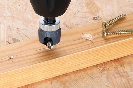 Wolfcraft voorboor met verzinkboor en dieptestop Ø12mm (2544000)