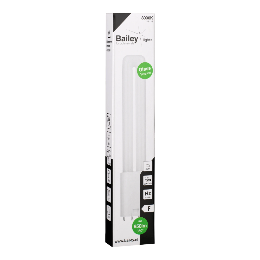 Miniatuur van Bailey LED PL Glass TC-L 2G11 8W 850lm warm wit 3000K 229mm (146111)