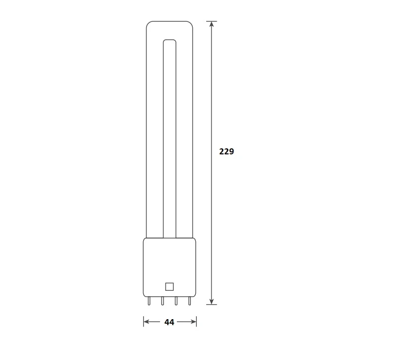 Miniatuur van Bailey LED PL Glass TC-L 2G11 8W 850lm warm wit 3000K 229mm (146111)