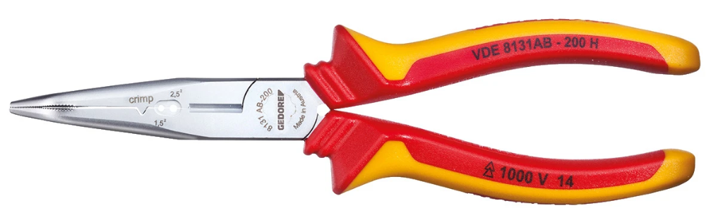 Miniatuur van GEDORE gebogen punttang VDE 200mm (3100383)