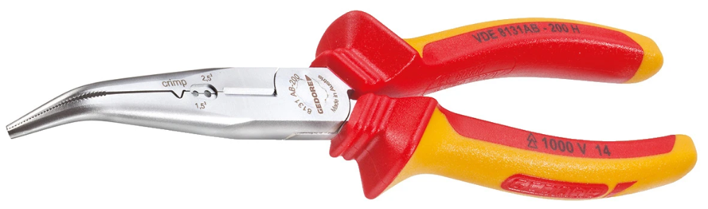 Miniatuur van GEDORE gebogen punttang VDE 200mm (3100383)