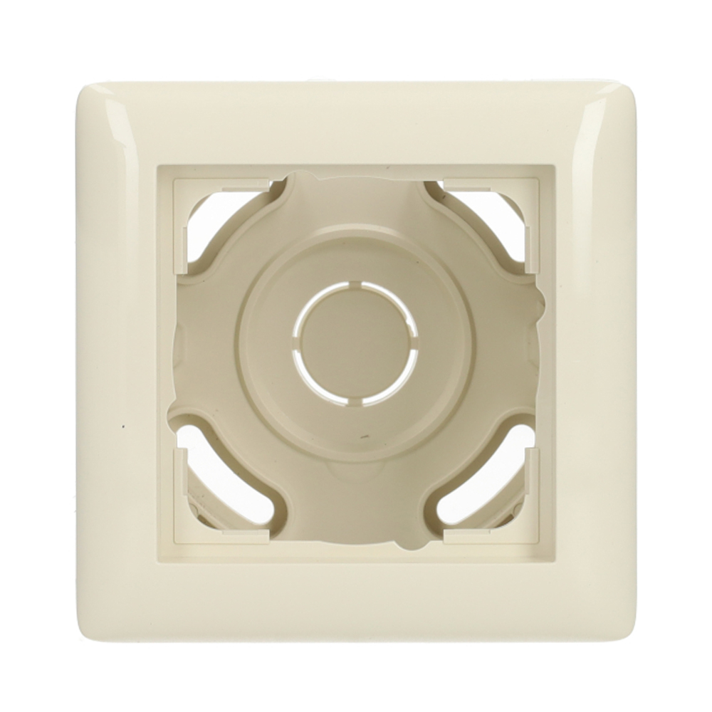 Gira opbouwbehuizing met afdekraam 1-voudig - systeem 55 en adapter K/P25 crème wit (105101)