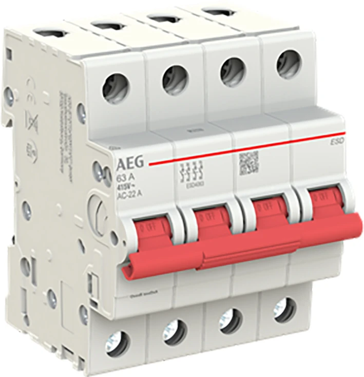 Miniatuur van AEG hoofdschakelaar 4-polig 63A (ESD4063)