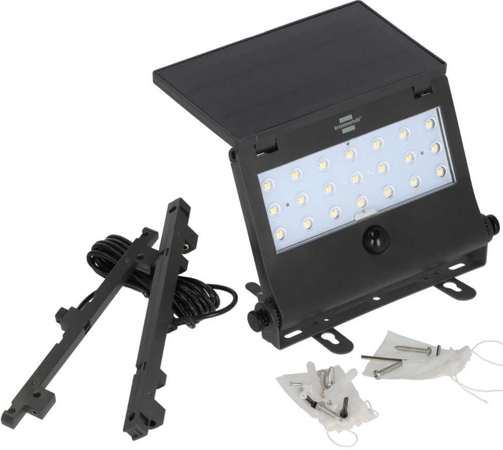 Miniatuur van BRENNENSTUHL LED solar buitenlamp met bewegingsmelder en sensor 1000lm koel wit 4000K IP65 (1173740003)