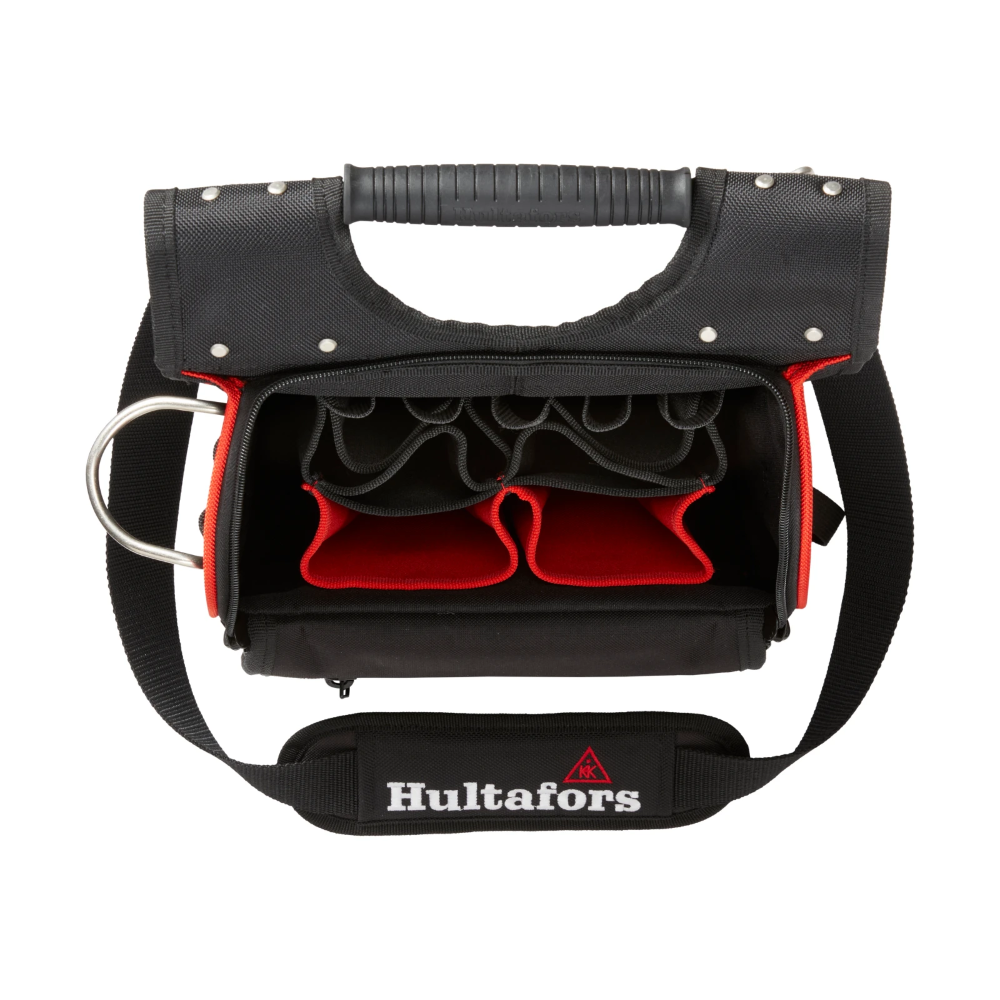 Hultafors gereedschapstas Elektricien met handvat en riem 21-vaks 39x50x15mm - zwart (HU590180)