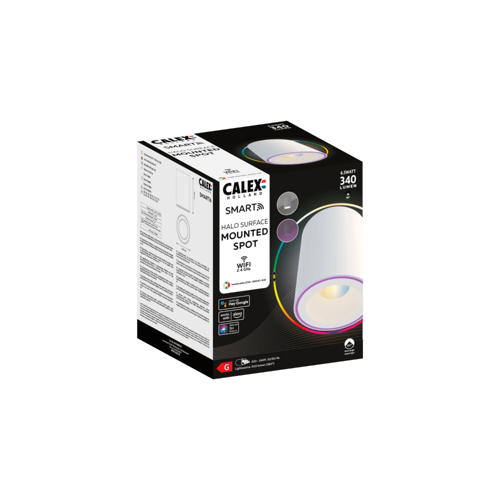 Miniatuur van Calex Smart Halo LED opbouwspot RGB en CCT 340lm IP20 - dimbaar (5301000900)