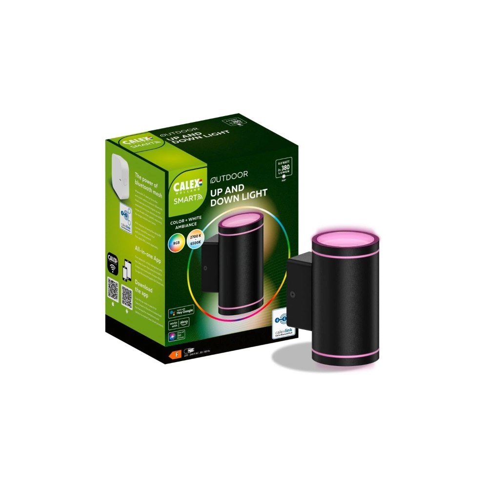 Miniatuur van Calex Smart Outdoor wandlamp RGB en CCT up & down 4W 760lm IP54 (5401000500)