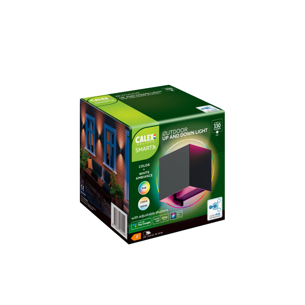 Calex Smart Outdoor buiten wandlamp RGB en CCT up & down 4W 690lm IP54 (5401002500)
