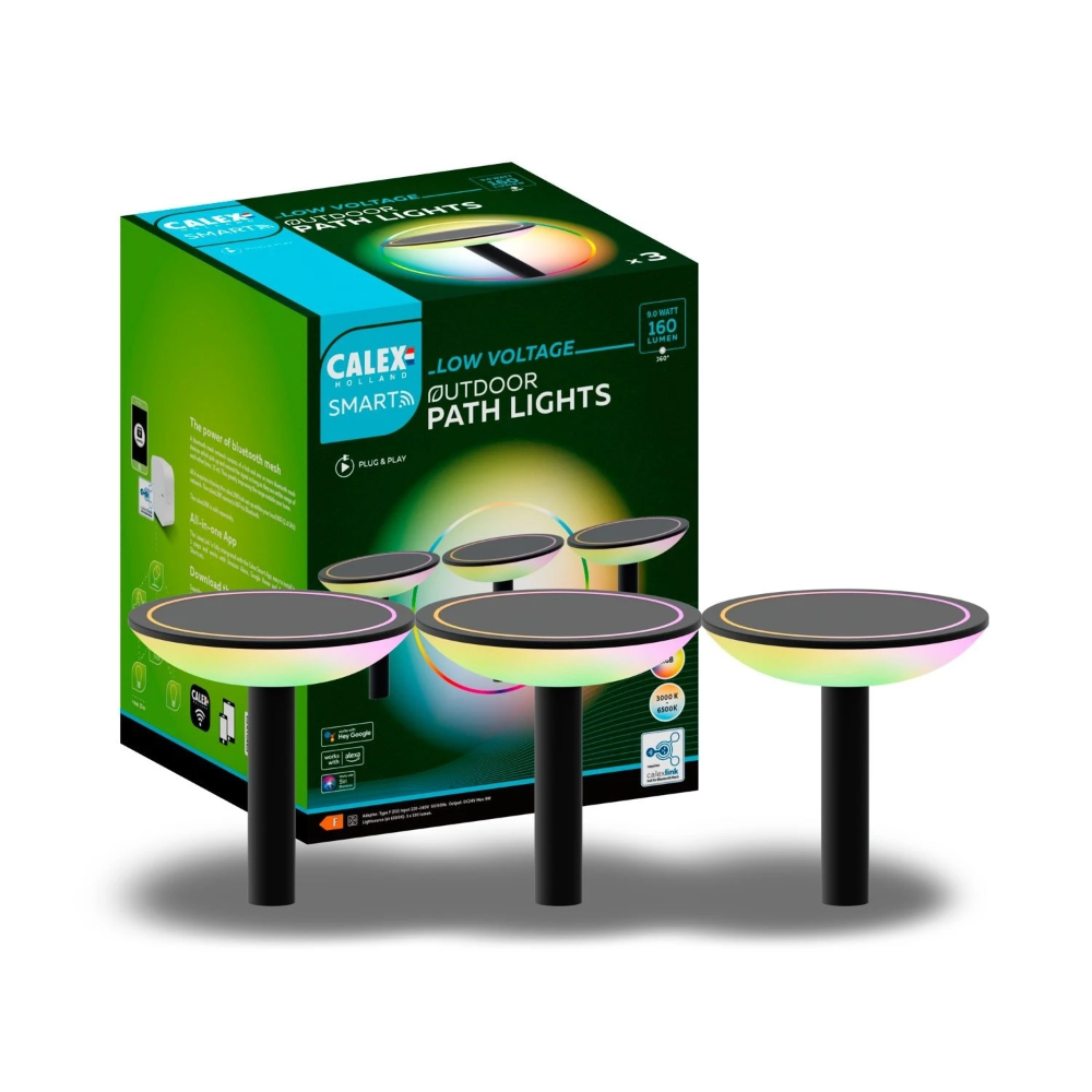 Miniatuur van Calex Smart Outdoor sokkellamp RGB en CCT 24V 9W 330lm IP44 - per 3 stuks (5401001600)