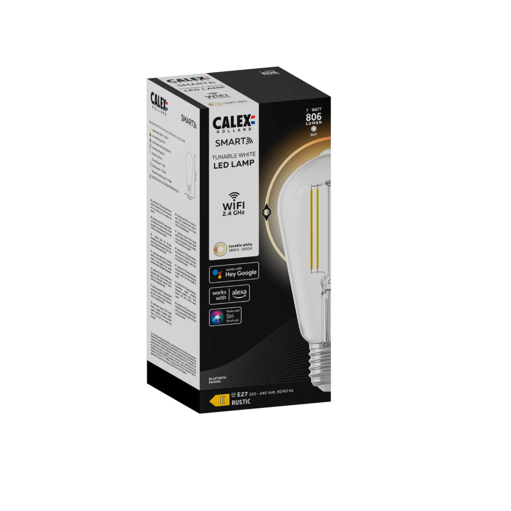 Miniatuur van Calex Smart LED lamp filament E27 CCT 7W 806lm - dimbaar (429113)