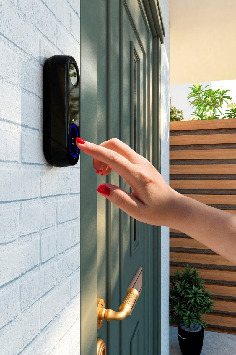 Miniatuur van Calex Smart deurbel met camera inclusief chime Full HD - zwart (429270.1)