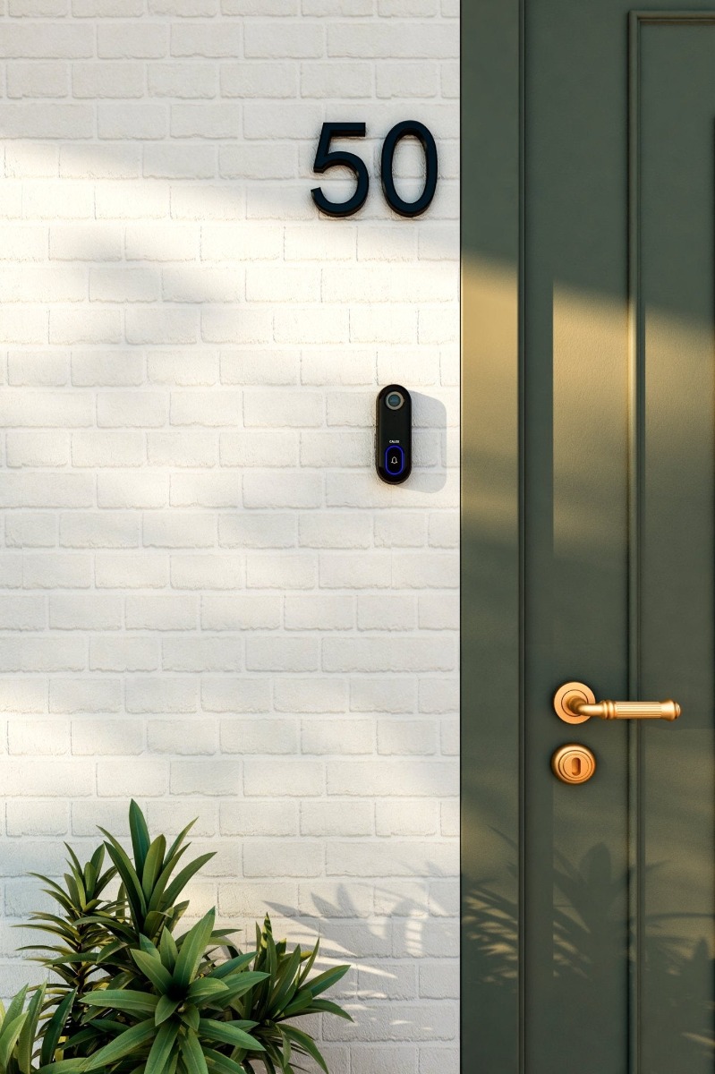Miniatuur van Calex Smart deurbel met camera inclusief chime Full HD - zwart (429270.1)