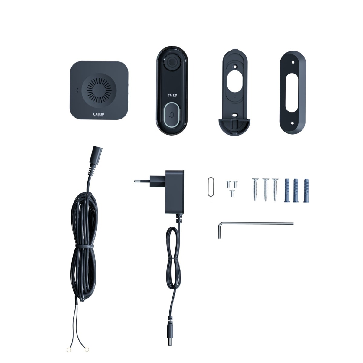 Miniatuur van Calex Smart deurbel met camera inclusief chime Full HD - zwart (429270.1)