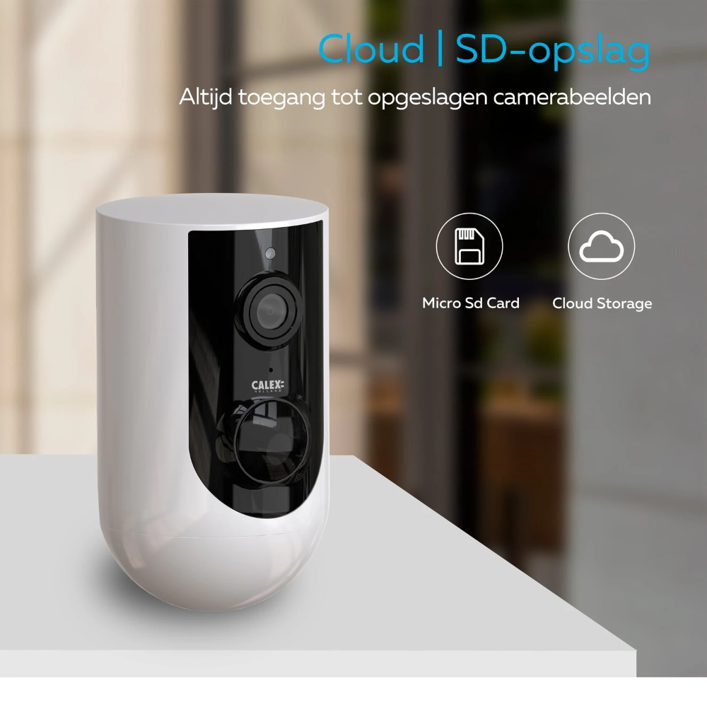 Calex Smart beveiligingscamera draadloos op batterij voor buiten 2K IP44 (5501000700)