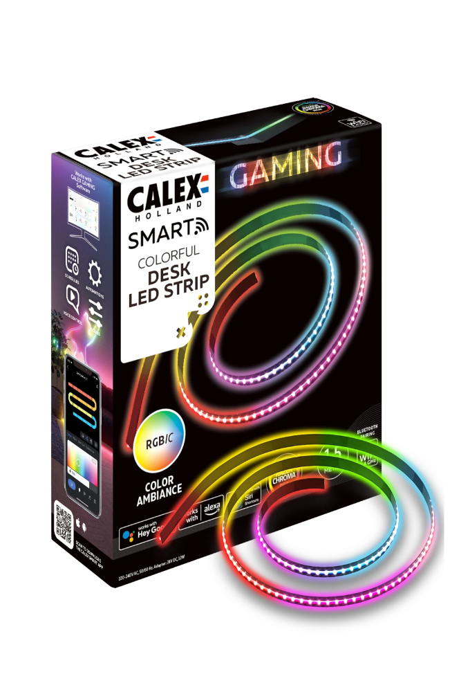 Miniatuur van Calex Smart Gaming LED strip RGBIC 840 LEDS IP20 - 1 meter (6201000200)