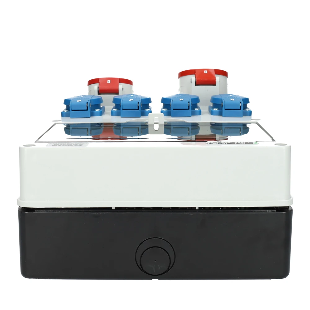 Miniatuur van EMAT kunststof wandverdeler 3-fase IP44 met 1x CEE 5P 16A 1x CEE 5P 32A en 4x schuko 16A (85016028)