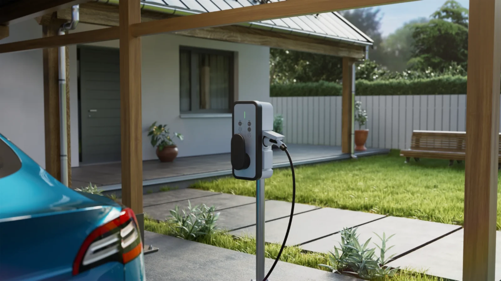 Miniatuur van Hager Witty Start laadstation type 2 (11-22kW) met sleutelschakelaar - wit (XEV1K11T2)
